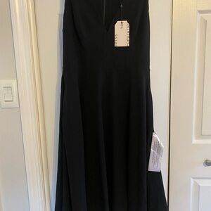 Dress the Population Black Sleeveless V-neck Maxi Dress